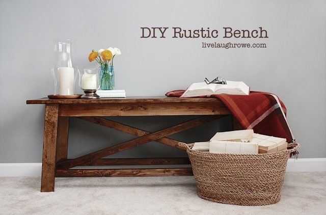 diy rustic wood bench, diy, painted furniture, rustic furniture, tools, woodworking projects, The finished product We decided to stain this one and I m so glad we did
