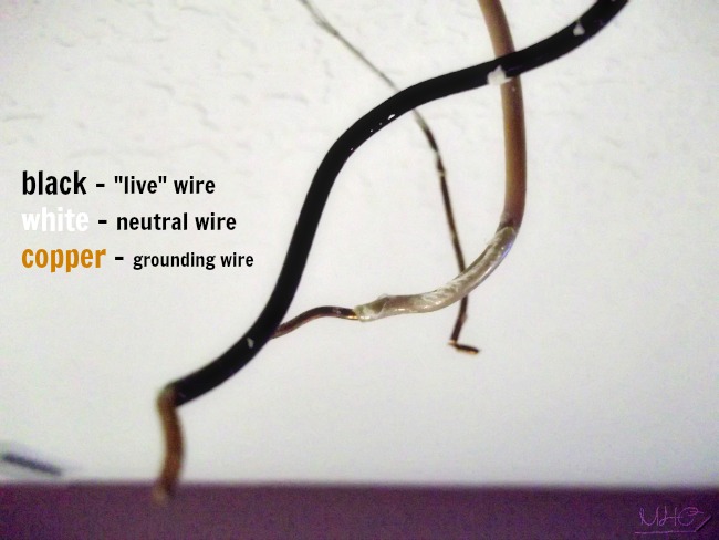 how to install a light fixture, diy, how to, lighting, As you disconnect the wires pay attention to what color wires were connected to one another Be sure that about a half an inch of the plastic coating is removed to expose the wire You can use wire strippers to do this