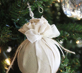 revamp your outdated christmas ornaments easy, christmas decorations, seasonal holiday decor, Fabric covered ornament