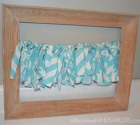 how to make a framed fabric garland, crafts, The finished framed fabric garland