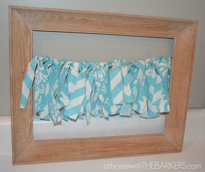 how to make a framed fabric garland, crafts, The finished framed fabric garland