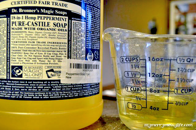 homemade laundry detergent green and natural, cleaning tips, Uses Dr Bronner s liquid Castile soap