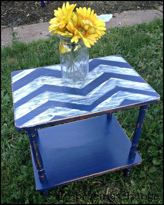 little table makeover, painted furniture