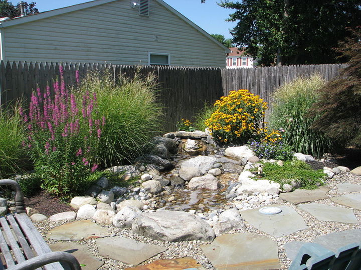 relaxing aquascape pondless waterfall installed in marlton nj, gardening, ponds water features, Pondless Waterfall Marlton NJ