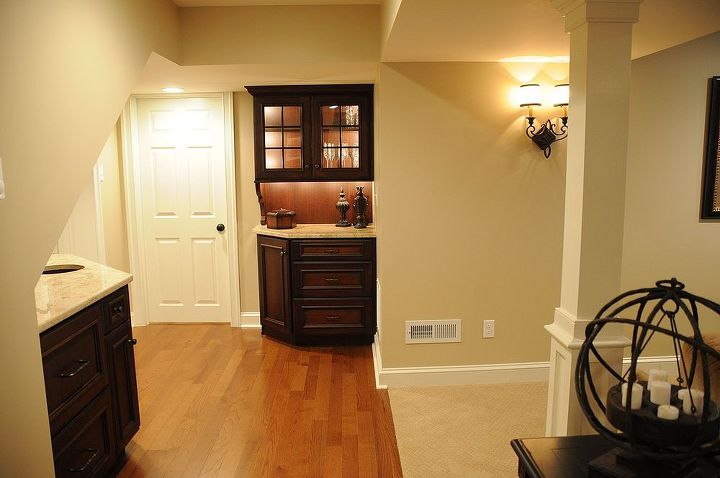 basement renovation in west chester pa, basement ideas, home decor, home improvement, Dura Supreme Cabinetry and granite countertop