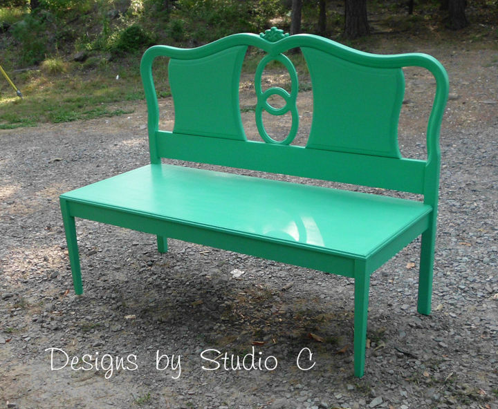 building a bench using an old headboard, diy, painted furniture, repurposing upcycling, woodworking projects