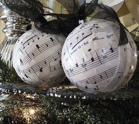 easy and inexpensive christmas decorations from sheet music, christmas decorations, crafts, seasonal holiday decor, wreaths, Sheet music Christmas ornaments