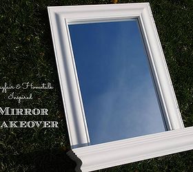 wayfair mirror makeover diychallenge, crafts, This is what I started with a beautiful white mirror like a blank canvas to work with