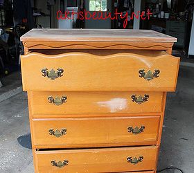 discarded dresser turned dress form beauty, painted furniture, getting the prep work done You can see she is in overall good shape