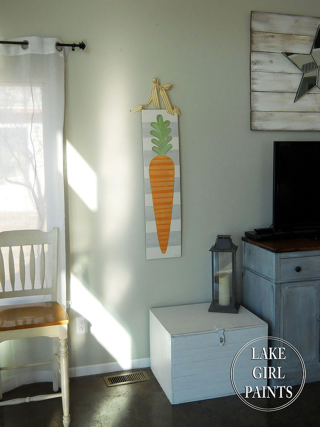 spring art diy carrot door hanging, crafts, home decor, seasonal holiday decor