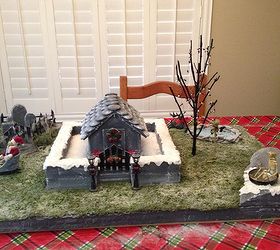 haunted christmas village, crafts, seasonal holiday decor, Completed Project