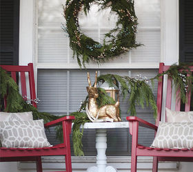 christmas porch, curb appeal, outdoor living, seasonal holiday decor, wreaths