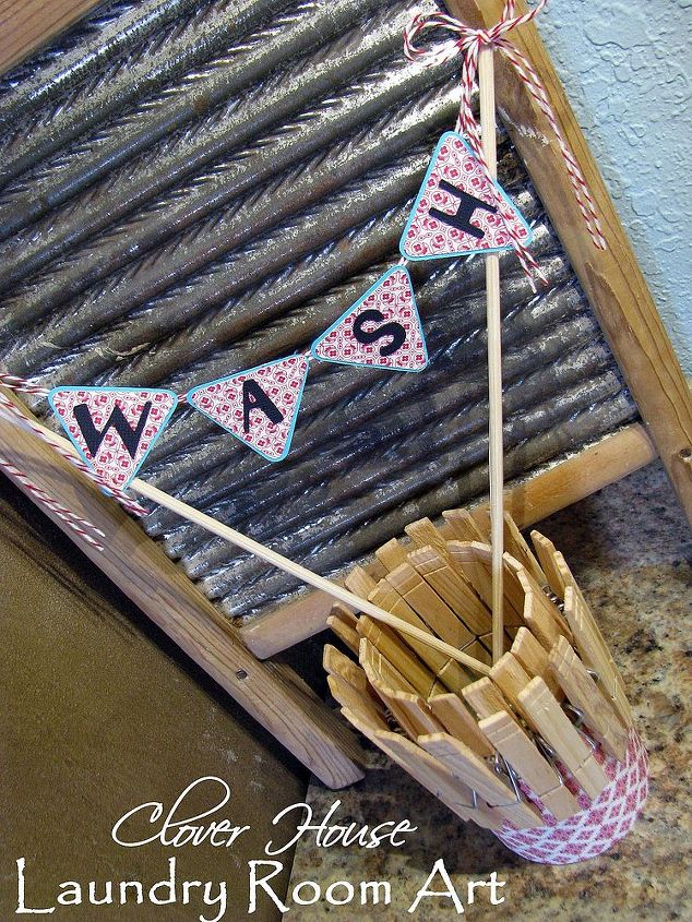 clothespin laundry room art, crafts, repurposing upcycling