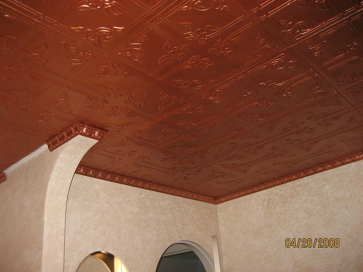drywall repair made beautiful, home maintenance repairs, paint colors, tiling, This is an example of R 37 Styrofoam Ceiling Tile applied with glue to a pop corn ceiling or Dry Wall Ceiling The Glue cost about 15 00 If painted add the cost of the Paint wanted for the desired results