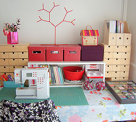 great places to sew and craft, craft rooms, home decor, Excellent storage