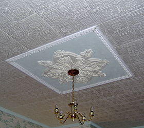 painting diy crafts on styrofoam ceiling tiles glue over popcorn, paint colors, painting, tiling, walls ceilings