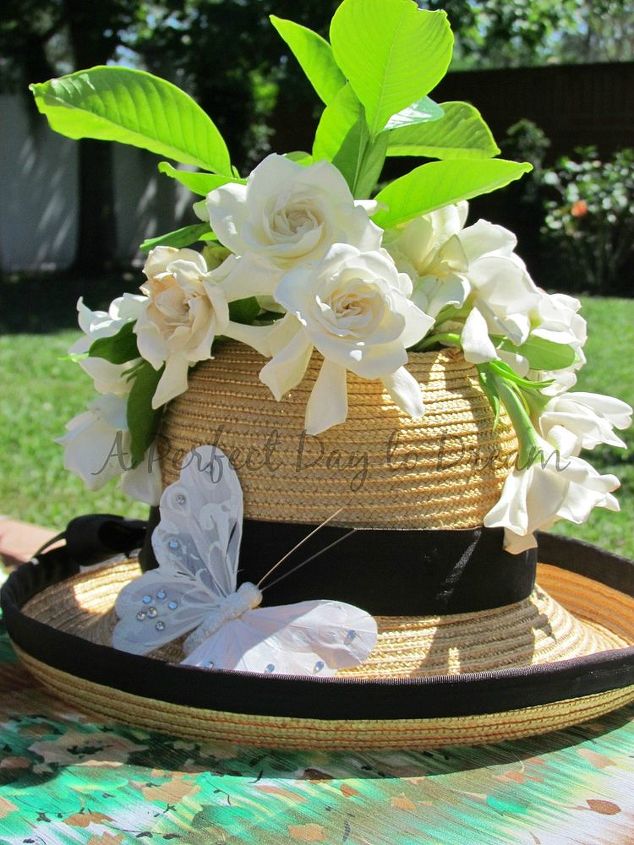 hat planters, gardening, repurposing upcycling