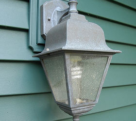 easy thrifty exterior light makeover, lighting, outdoor living, Here s a light before