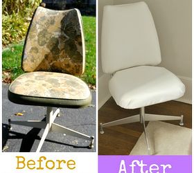 trash to treasure desk chair makeover, painted furniture