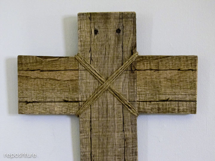rustic baptism cross, pallet projects, repurposing upcycling, just use a ruler and pencil to draw light lines where you want to burn the cross into the wood Then add your twine and staple to the back