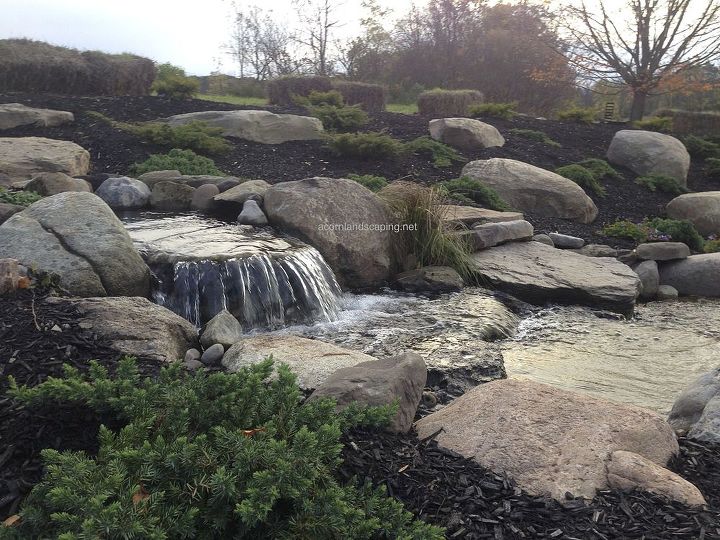 gorgeous ecosystem waterfall garden pond monroe county rochester ny, landscape, outdoor living, ponds water features, Waterfall Ponds Pond Maintenance Monroe County Rochester NY