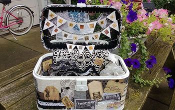 Making an Old Suitcase New Again as a Decoupaged Wedding Survival Kit
