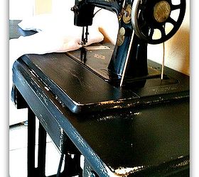 vintage singer sewing machine redo, painted furniture, repurposing upcycling