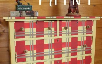 How To Paint a Plaid Pattern on Furniture