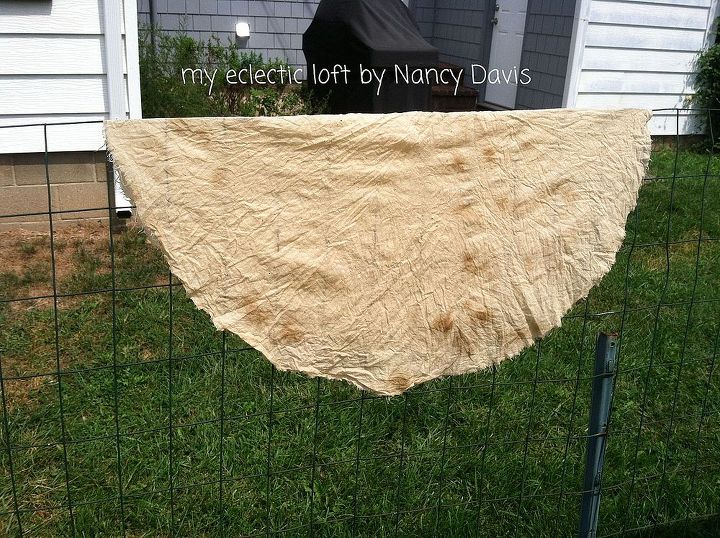 chicken wire frame lamp shade, crafts, repurposing upcycling, Out to dry on the fence