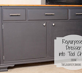 dresser repurposed into tool chest, painted furniture, repurposing upcycling, tools, Repurposed Dresser into Tool Chest