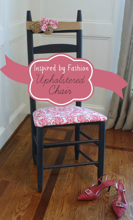 fashion inspired reupholstered dining room chair with fabric rosettes, painted furniture, reupholster