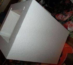 quilted styrofoam box fall centerpiece or a storage box tutorial, crafts, the box
