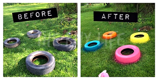 recycling tires in your garden, flowers, gardening, repurposing upcycling
