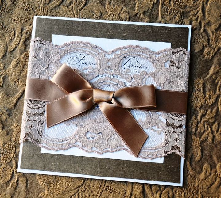 diy wedding invitations part 2, crafts, Lace Wedding Invitation