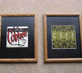 easy fall burlap art, crafts, repurposing upcycling, I started with these two framed prints