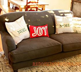 keeping it real holiday home tour, christmas decorations, seasonal holiday decor, Grown up couch for a grown up room but it still has a sense of humor