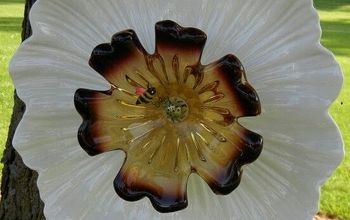 DIY Re Purposed Garden Glass Flower