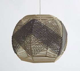 woven twine lampshade, crafts, home decor, I LOVE West Elm s new Huron woven pendant so I decided to make my own