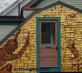 cedar mural for 2013, curb appeal, diy, woodworking projects, Bunny at the Window copyright 2013