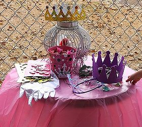 royal princess ball birthday party, crafts, Party favors crowns gel nail polish gloves swords shields and diamond ring suckers