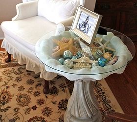 Make a Curio Display Table from a Bird Bath