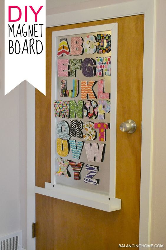 diy magnet board, crafts, repurposing upcycling, Very simple DIY magnet board and you will never guess what we used to make it