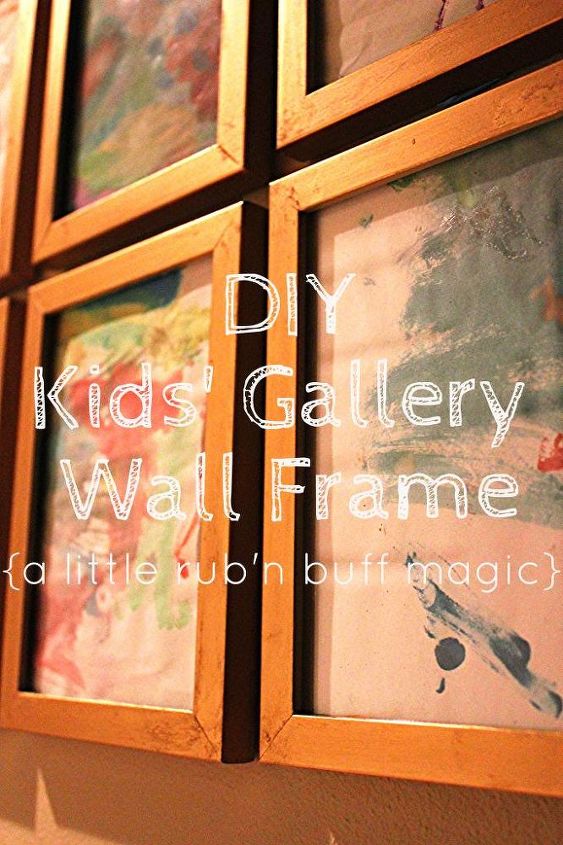 diy gold frames kids mini gallery wall, crafts, home decor, repurposing upcycling