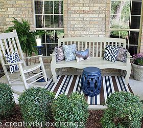 front porch revamp how to spray paint outdoor furniture, curb appeal, outdoor furniture, outdoor living, painted furniture, porches, I have very little space to work with so I used a neutral spray paint color