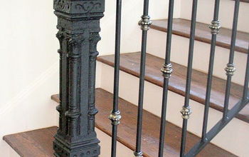 Use an Antique Garden Fence Post as an Indoor Newel Post
