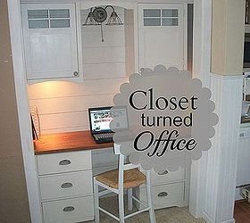 closet turned office reveal, closet, craft rooms, diy, home office, painted furniture, woodworking projects, The reveal of the closet office