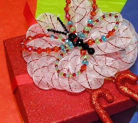 crystal butterfly garden stake, crafts, gardening, You can use the same method by bending the wire down closer to the body and use as an ornament for gift wrapping