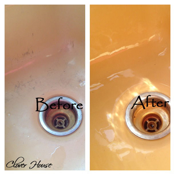 a clean sink s friend, cleaning tips, Before It was scratched and stained and ugly After Bright and shiny scratch and stain free