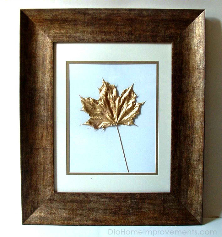 bring the outdoors in gold leaf leaves, crafts, Here you can see the finished maple leaf