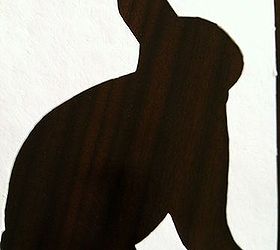 how to make a striped easter rabbit silhouette, crafts, easter decorations, seasonal holiday decor